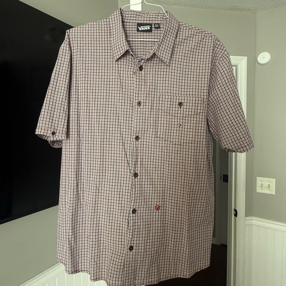 Vans Men's Plaid Shirt - Black and White - Picture 1 of 5